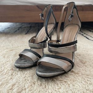 BCBG Max Azria metallic sandals in 6.5